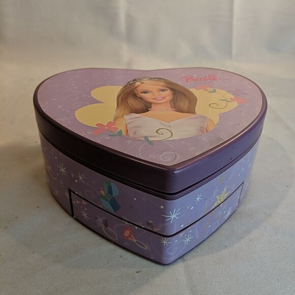 Barbie Gunther Mele Swan Lake Music Box Jewelry Heart Vintage Purple Dancing Dol - Picture 2 of 12